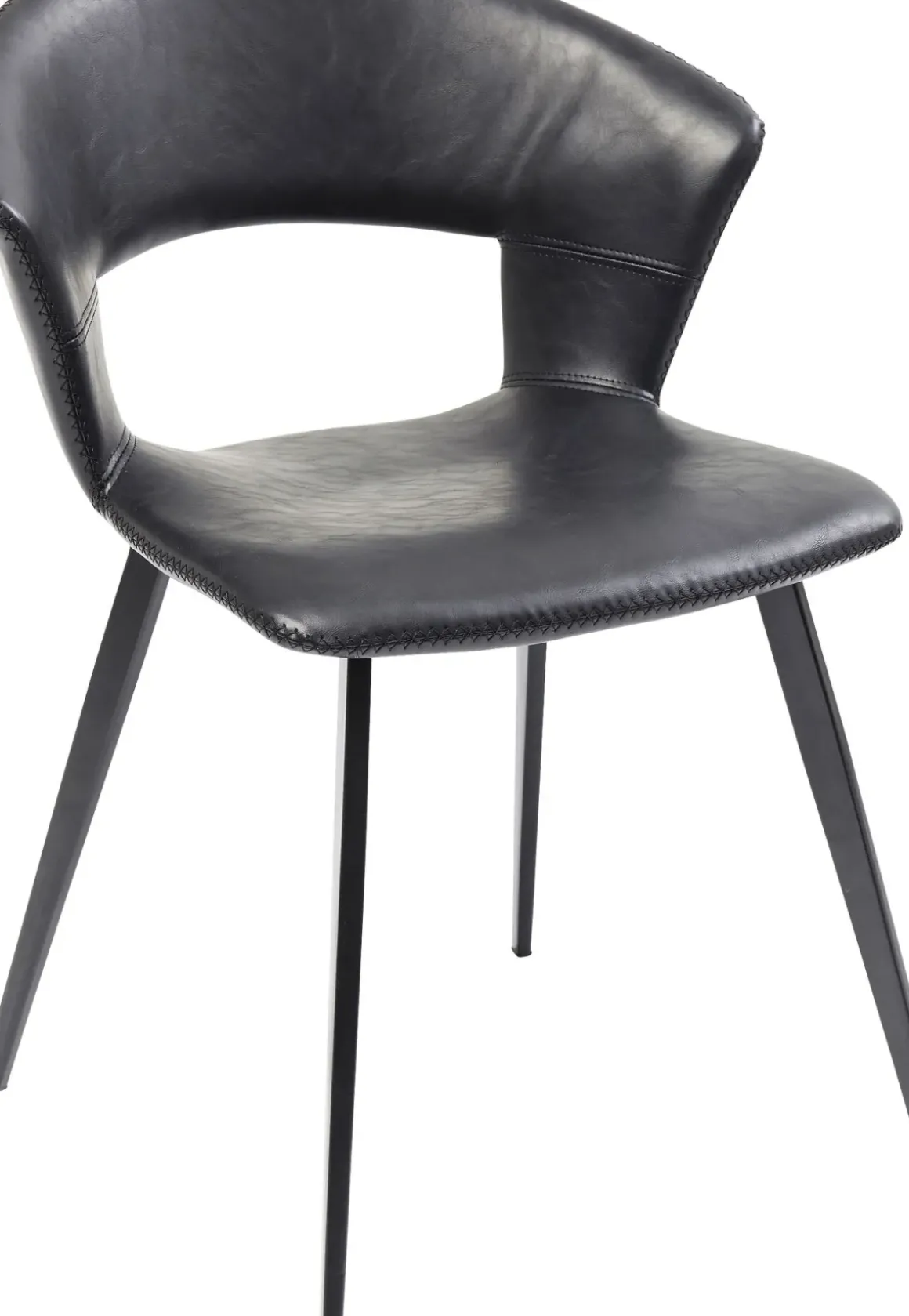 Stol Reunion - Svart Konstläder - KARE Design