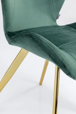 Stol Viva - Grön Sammet/Mässing - KARE Design