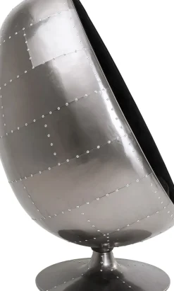 Surrfåtölj Eye Ball Gun - Svart/Silver Metal - KARE Design