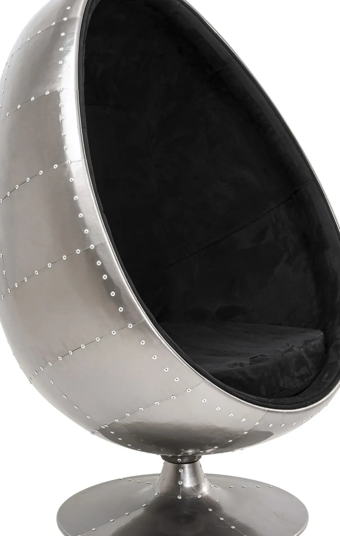 Surrfåtölj Eye Ball Gun - Svart/Silver Metal - KARE Design