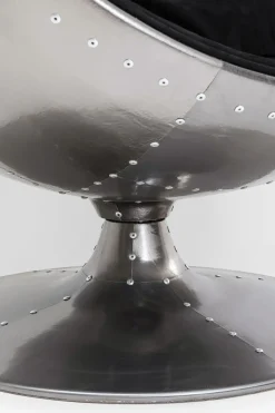 Surrfåtölj Eye Ball Gun - Svart/Silver Metal - KARE Design