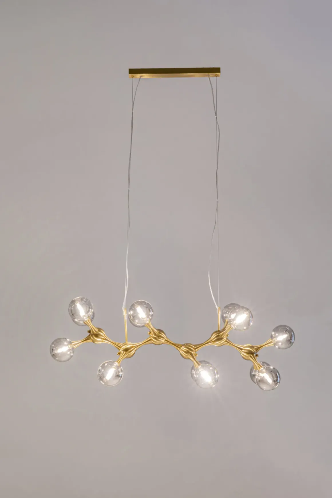 Taklampa Atomic Balls - Mässing, 190cm - KARE Design