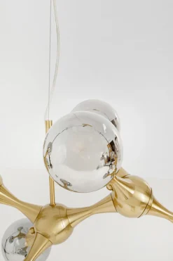 Taklampa Atomic Balls - Mässing, 190cm - KARE Design