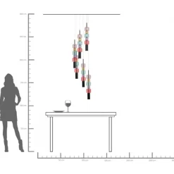 Taklampa Candy Bar - Flerfärgad, Ø41cm - KARE Design