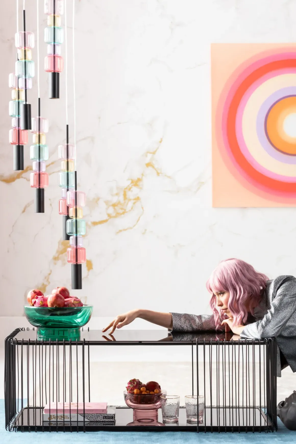 Taklampa Candy Bar - Flerfärgad, Ø41cm - KARE Design