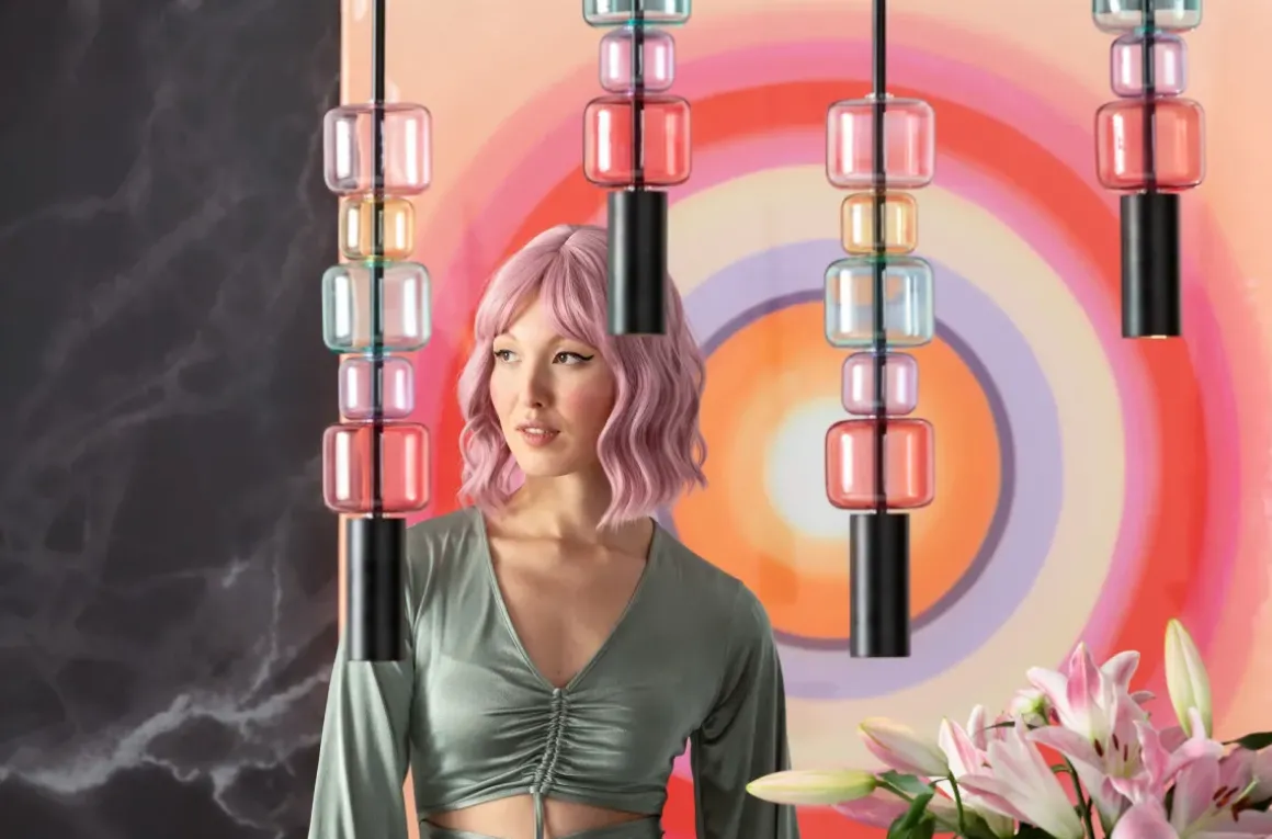 Taklampa Candy Bar - Flerfärgad, 100cm - KARE Design