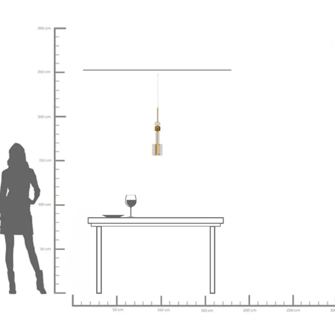 Taklampa Candy Bar - Guld, Ø13cm - KARE Design
