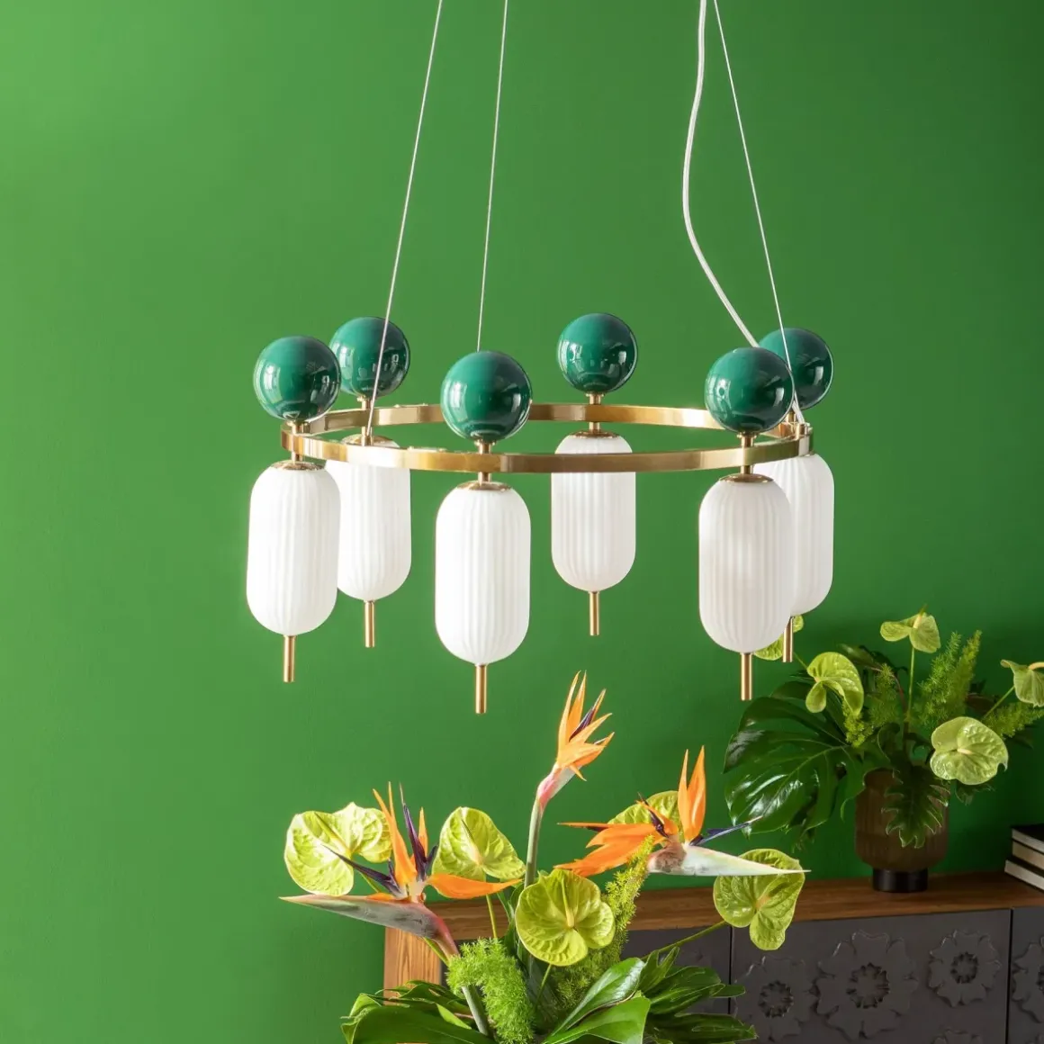Taklampa Charleston Six - Ø68cm - KARE Design