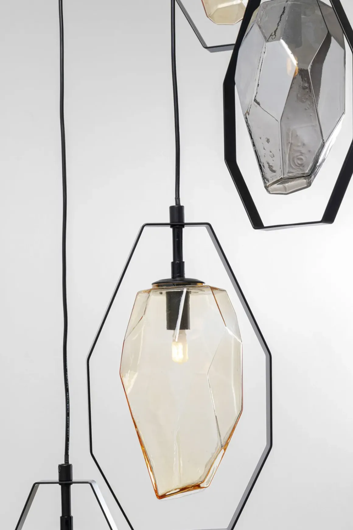Taklampa Diamond Fever Spiral - Svart, Ø42cm - KARE Design