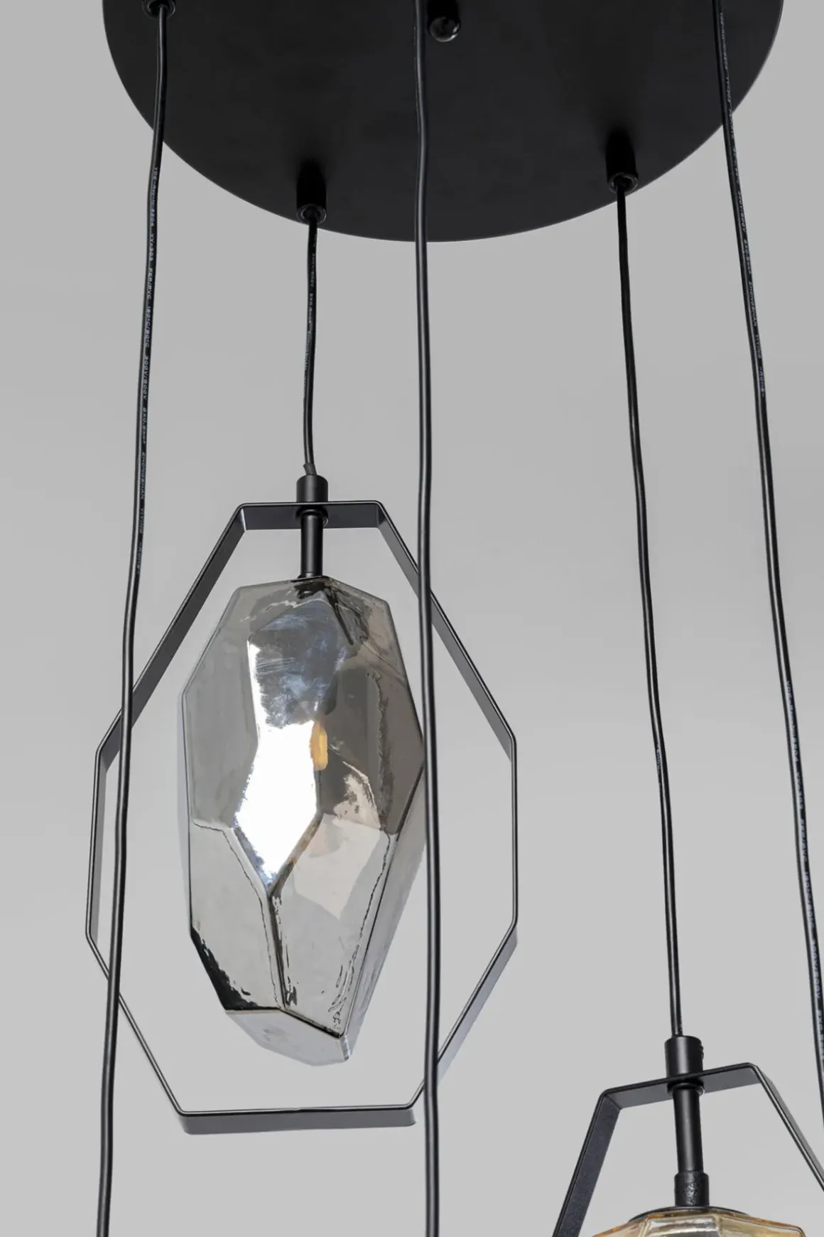 Taklampa Diamond Fever Spiral - Svart, Ø42cm - KARE Design