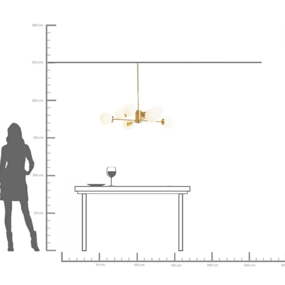 Taklampa Heavenly - Mässing/Vit, Ø98cm - KARE Design
