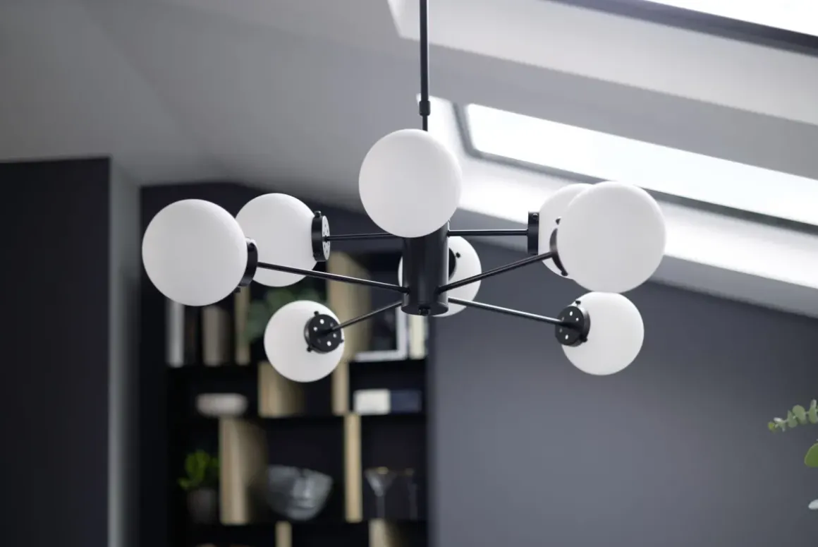 Taklampa Heavenly - Mässing/Vit, Ø98cm - KARE Design