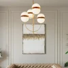 Taklampa Leisha - Mässing/Opalfärgat Glas, 4 Klot - KARE Design