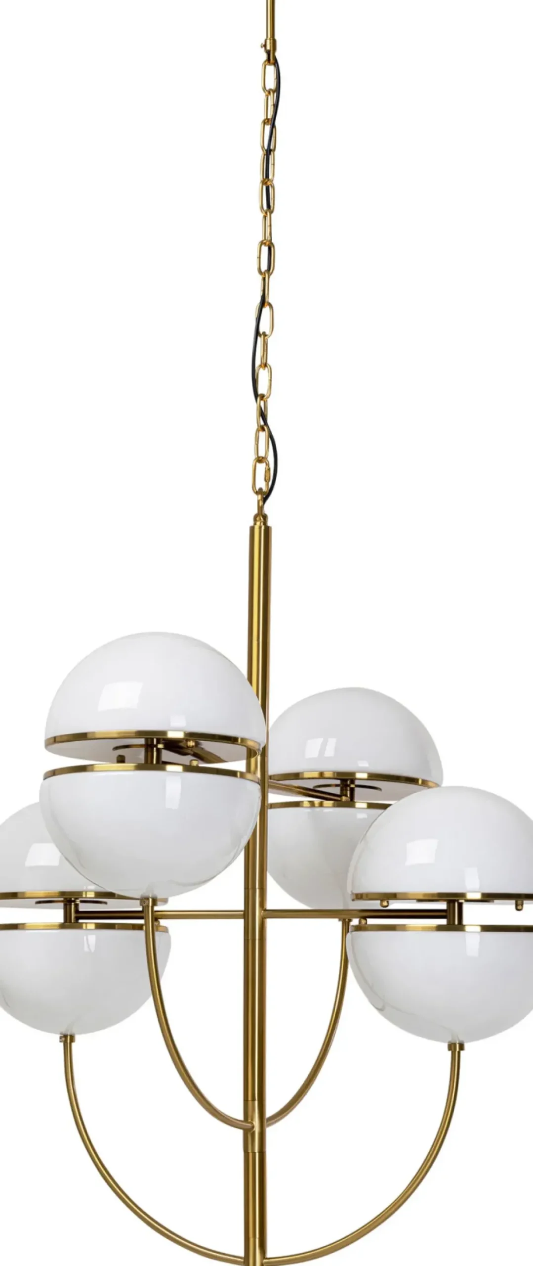Taklampa Leisha - Mässing/Opalfärgat Glas, 4 Klot - KARE Design