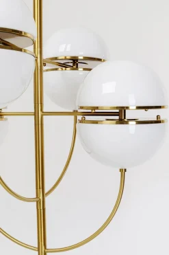 Taklampa Leisha - Mässing/Opalfärgat Glas, 4 Klot - KARE Design