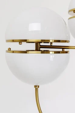 Taklampa Leisha - Mässing/Opalfärgat Glas, 4 Klot - KARE Design