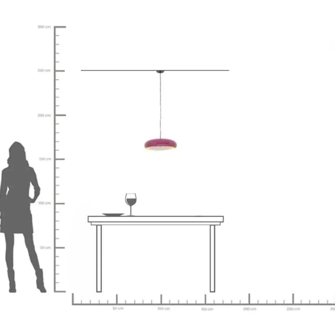 Taklampa Lia - Plum Ø38cm - KARE Design