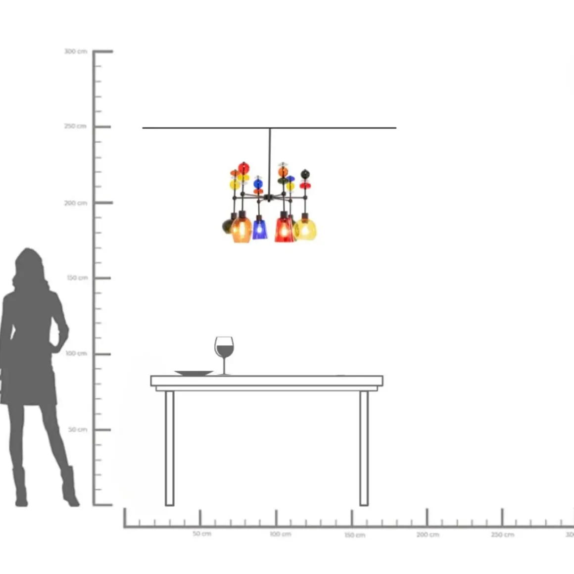 Taklampa Mazzo Sei - Flerfärgad, Ø61cm - KARE Design