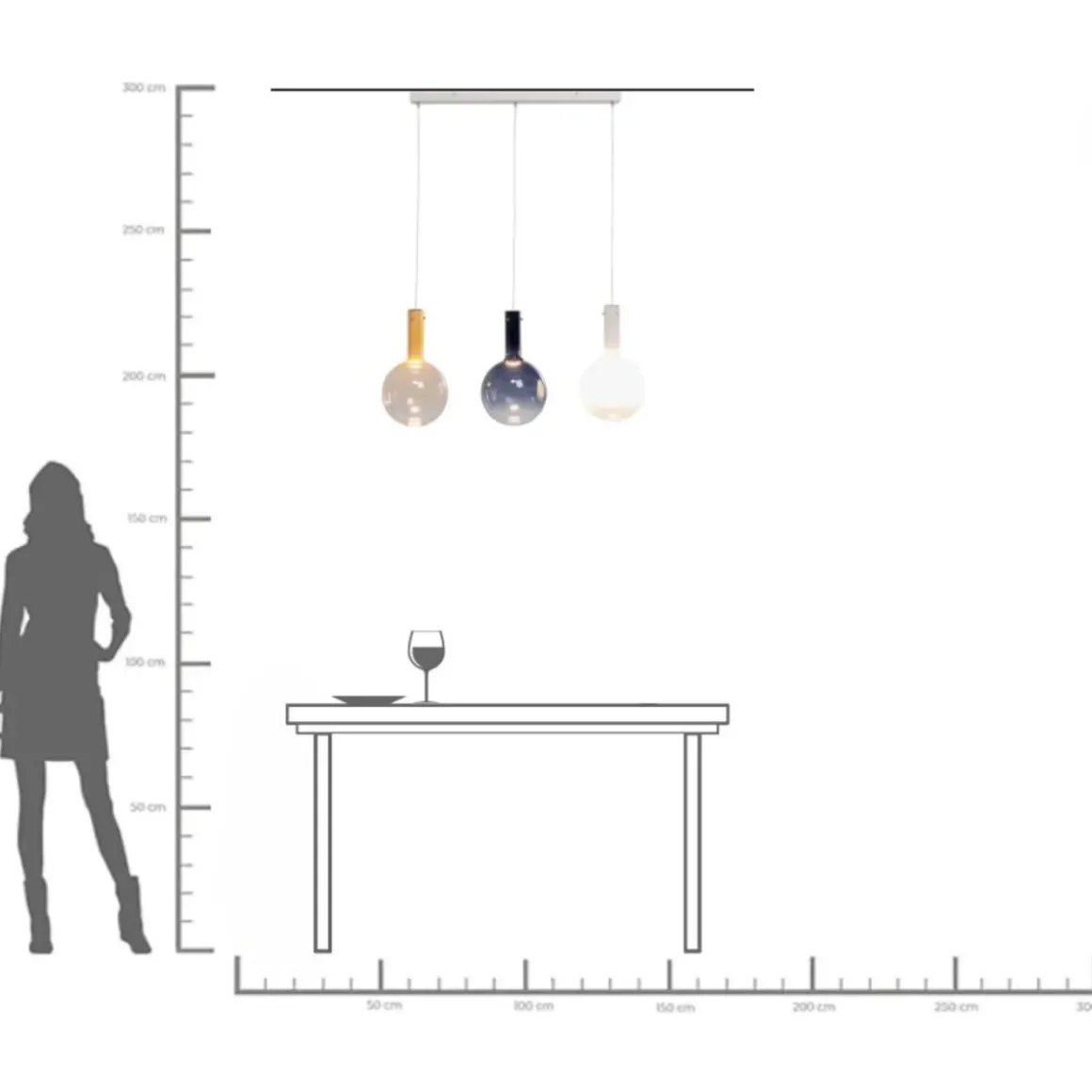 Taklampa Misteriosa - Flerfärgad, 99cm - KARE Design