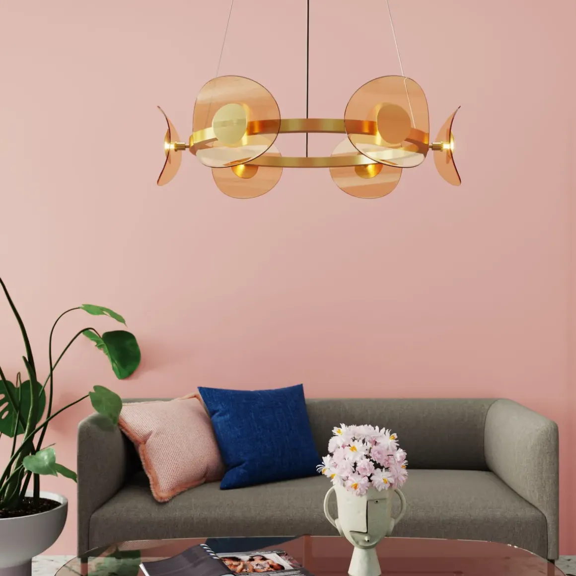 Taklampa Pendel Mariposa - Mässing - KARE Design