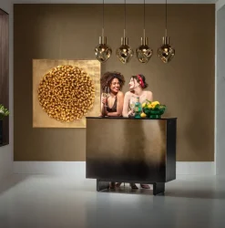 Taklampa Supernova - Pendel Amber 120cm - KARE Design
