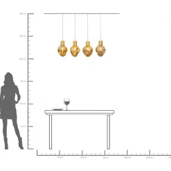 Taklampa Supernova - Pendel Amber 120cm - KARE Design