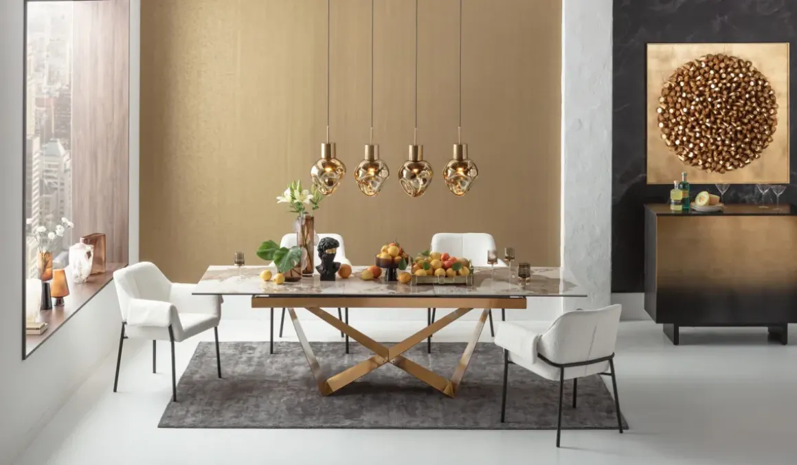 Taklampa Supernova - Pendel Amber 120cm - KARE Design