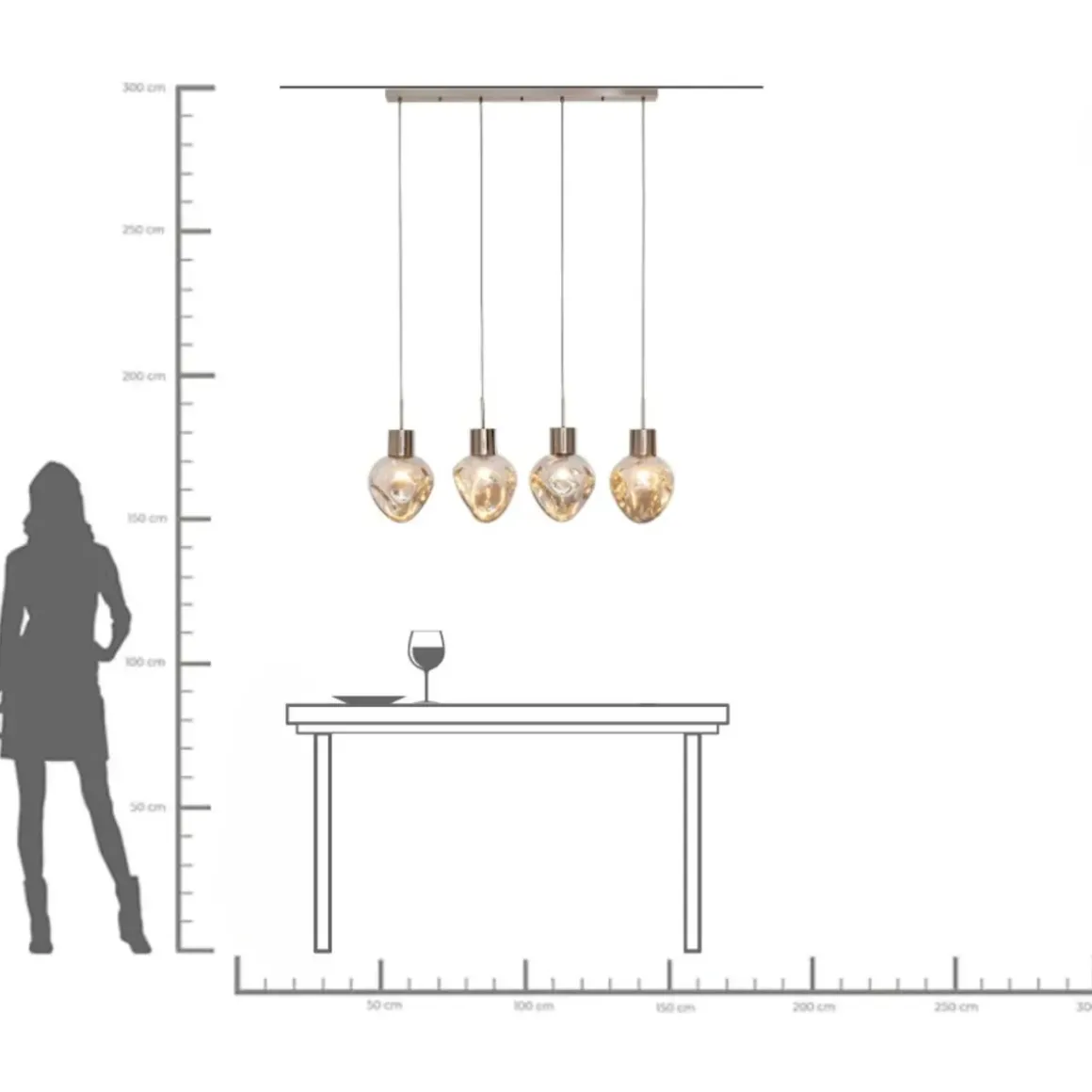 Taklampa Supernova - Pendel Smoky 120cm - KARE Design