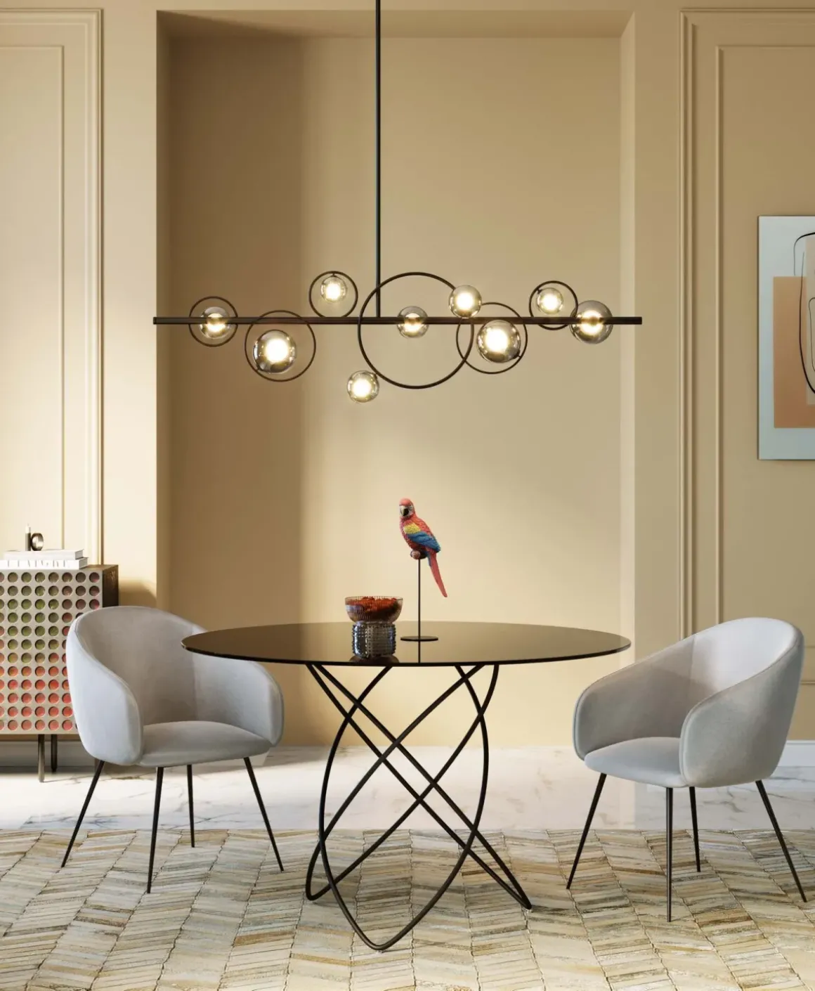 Taklampa Universe - Svart, 110cm - KARE Design