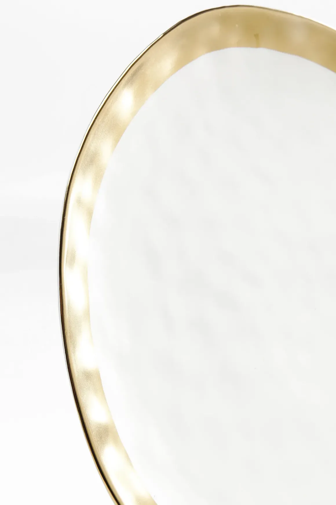 Tallrik Bell - Vit Porslin med guldkant, Ø31cm - KARE Design
