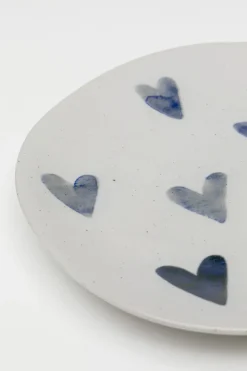 Tallrik Cuori - Vit, Blå, Ø22cm - KARE Design