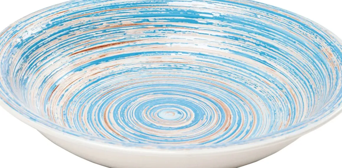 Tallrik Deep Swirl Blå Ø21cm - KARE Design