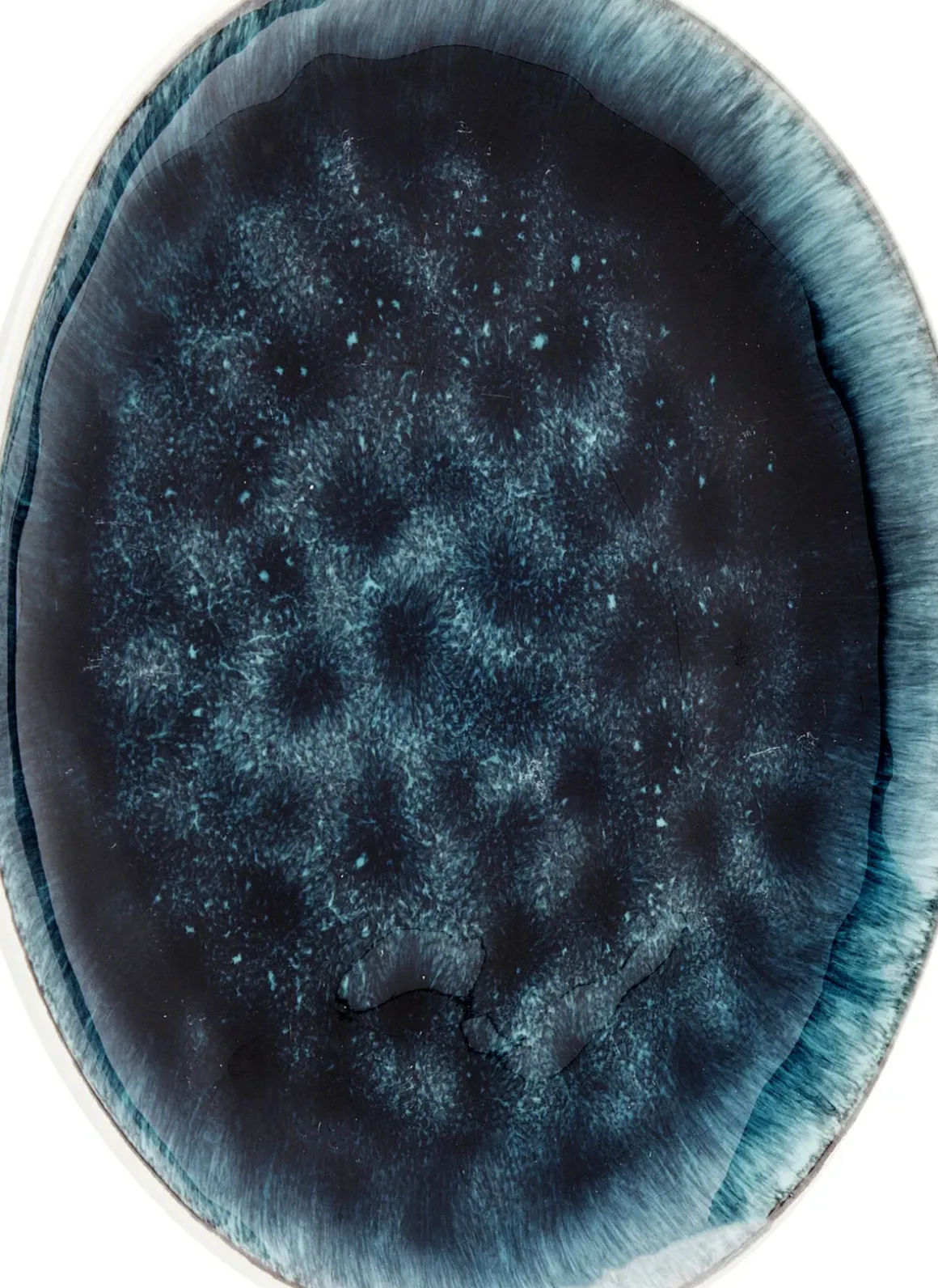 Tallrik Mustique - Glaserat Stengods Aqua Blå-grå, Ø21cm - KARE Design