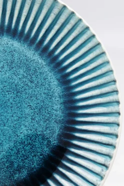 Tallrik Mustique Rim - Glaserat Stengods Aqua Blå, Ø29cm - KARE Design