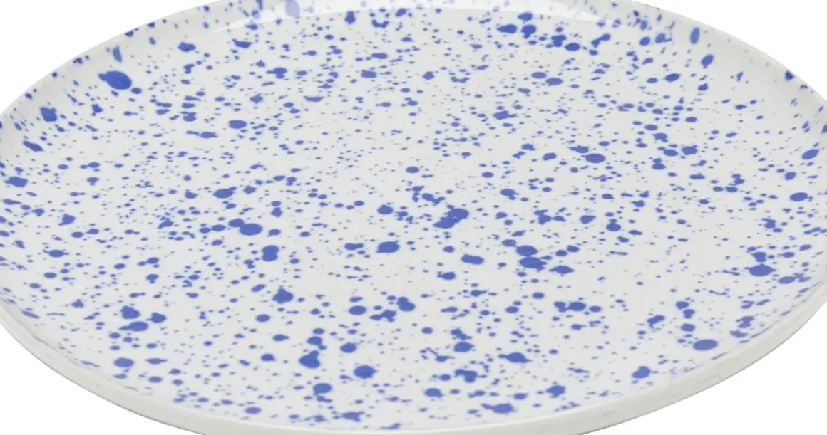 Tallrik Partito Dots - Vit, Blå, Ø27cm - KARE Design