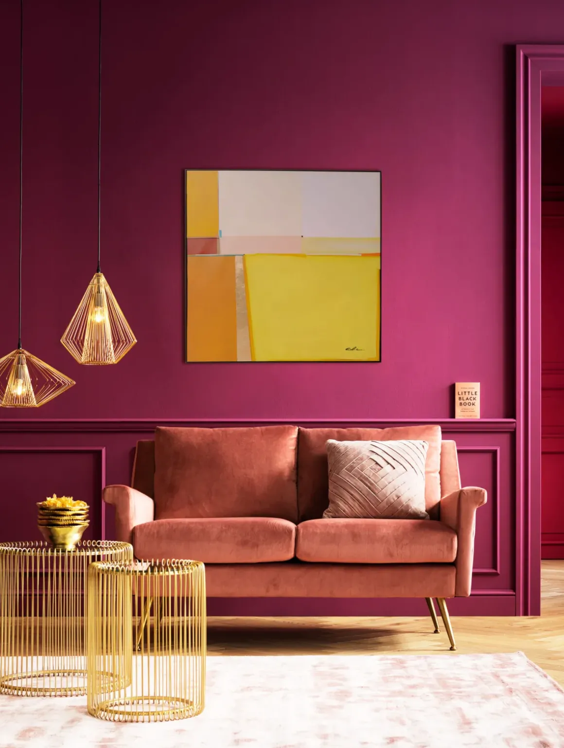 Tavla Abstract Shapes - Gul, 113x113cm - KARE Design