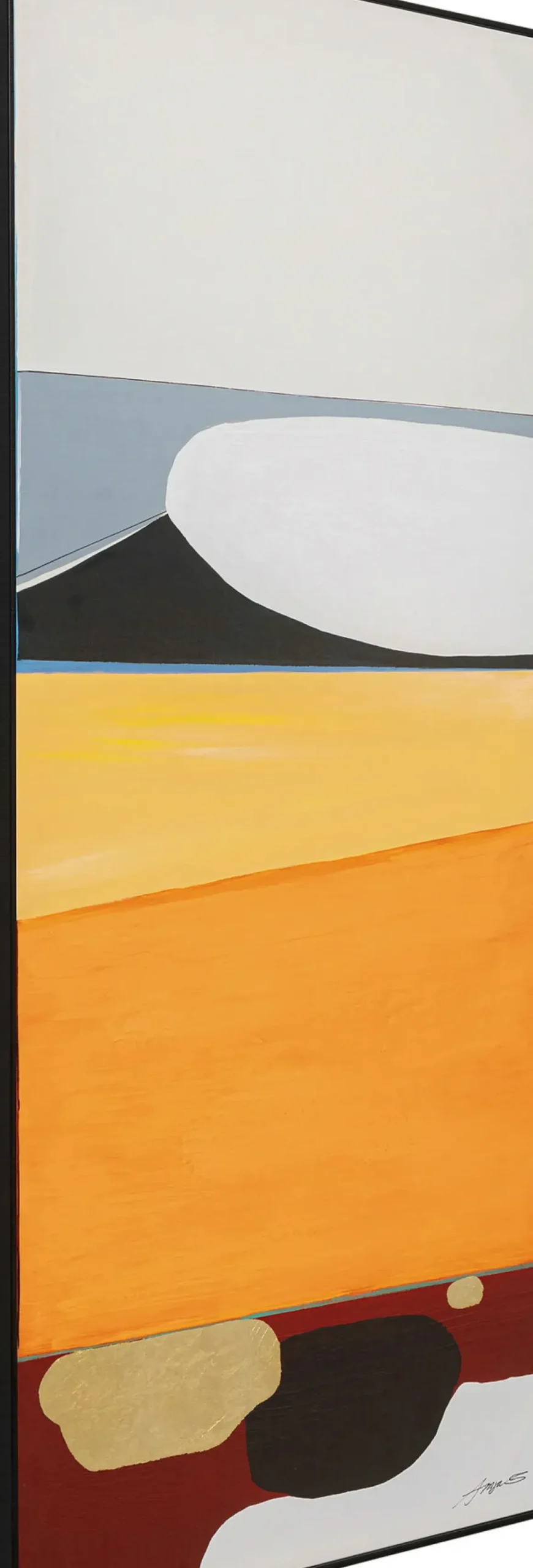 Tavla Abstract Shapes - Orange, 73x143cm - KARE Design