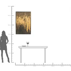Tavla Abstract Svart - Akryl, 80x120cm - KARE Design