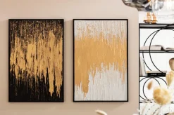 Tavla Abstract Svart - Akryl, 80x120cm - KARE Design