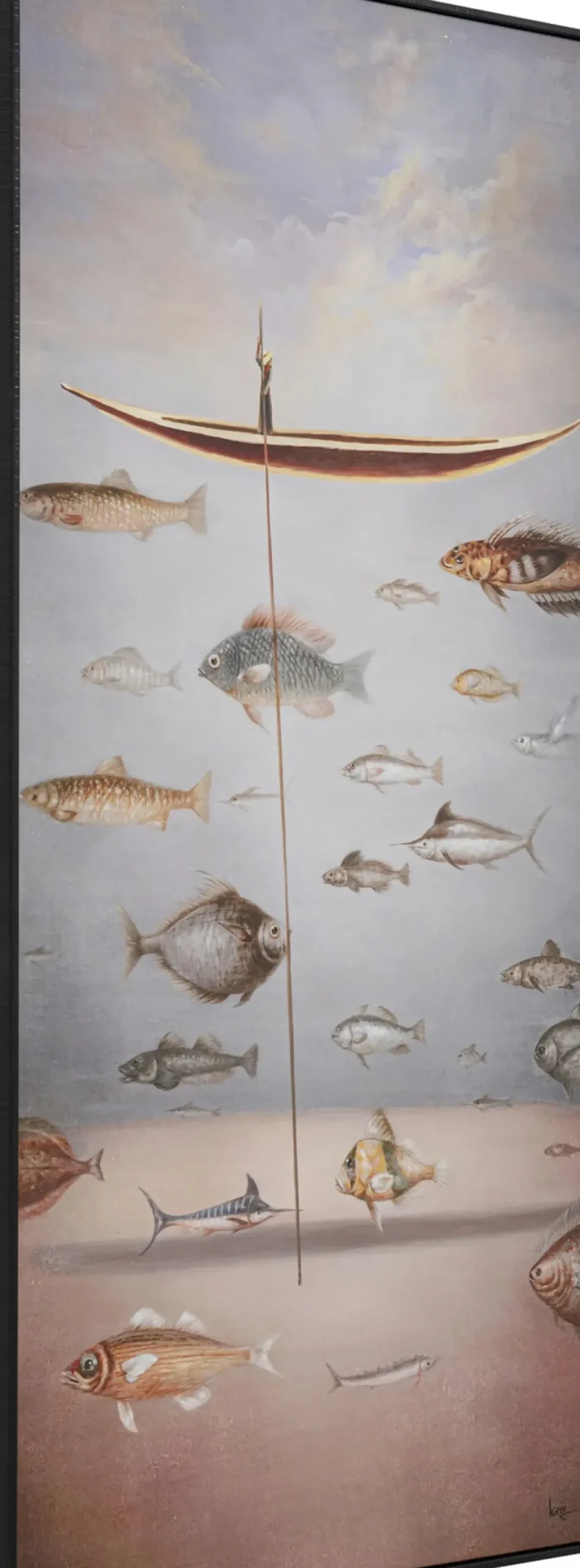 Tavla Cloud Fisherman Boat - Fiskebåt, 120x60cm - KARE Design