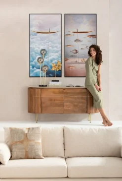 Tavla Cloud Fisherman Boat - Fiskebåt, 120x60cm - KARE Design