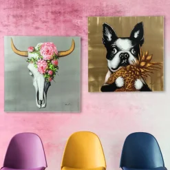 Tavla Dog with Pineapple, 80x80cm - KARE Design