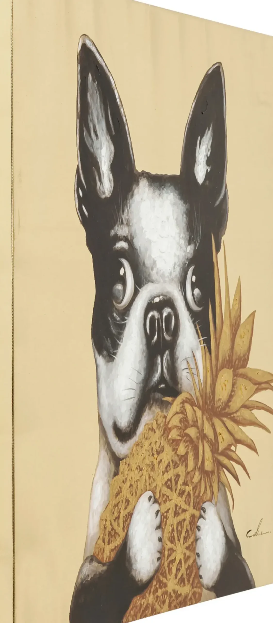 Tavla Dog with Pineapple, 80x80cm - KARE Design