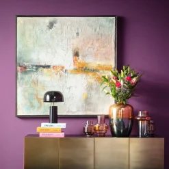 Tavla Dust Abstract Gold - Akryl, 120x120cm - KARE Design