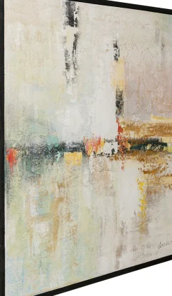 Tavla Dust Abstract Gold - Akryl, 120x120cm - KARE Design
