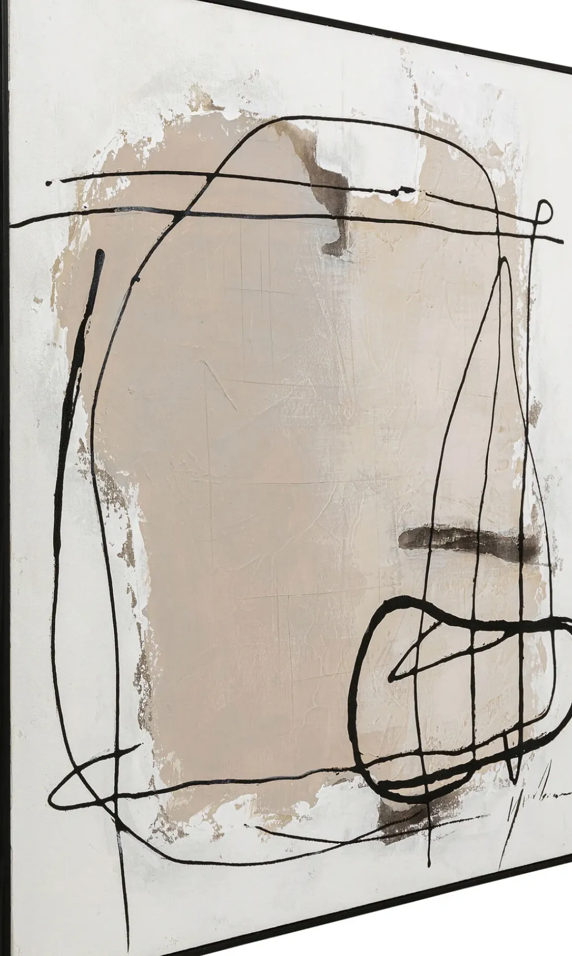 Tavla Dust Abstract Grå - Akryl, 100x100cm - KARE Design