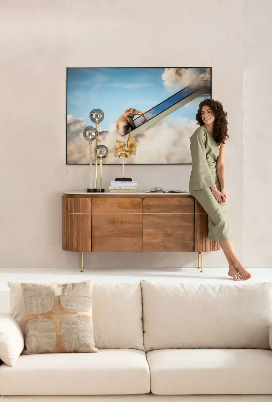 Tavla Elephant In The Sky - Elefant, 150x100cm - KARE Design