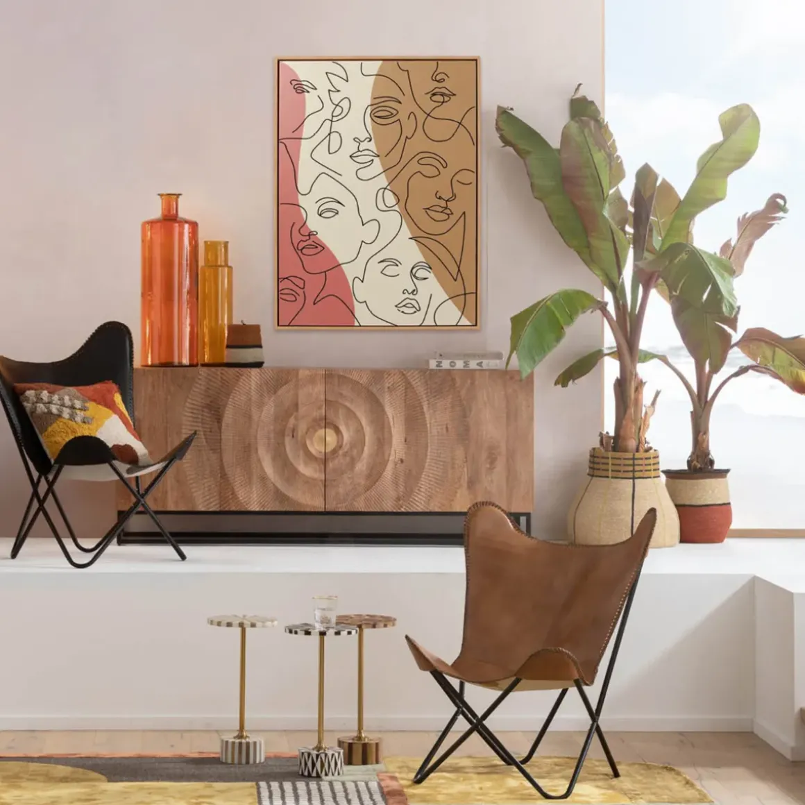 Tavla Faccia Arte Tri Colore - 120x90cm - KARE Design