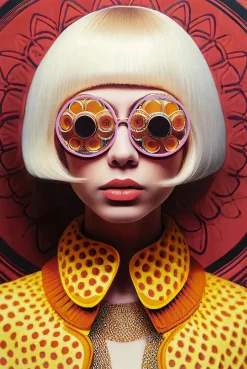 Tavla Fancy Blonde Lady LED, 120x80cm - KARE Design