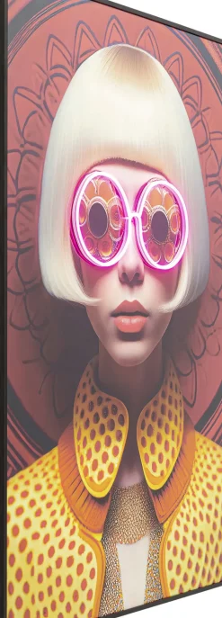 Tavla Fancy Blonde Lady LED, 120x80cm - KARE Design